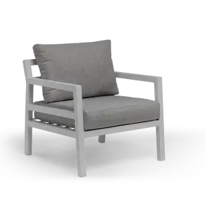 מערכת ישיבה אלומיניום דגם BREST לבן/אפור