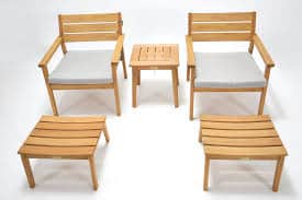 CRUZ סט שתי כסאות עשוי עץ אקליפטוס